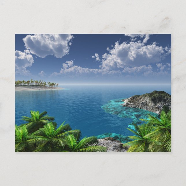 Grüße von den Inseln Postkarte (Vorderseite)