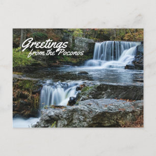 Grüße von den Poconos! Fabrikschwellen Postkarte
