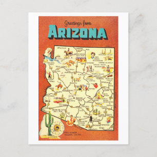 Grüße von der Arizona Vintage Karte