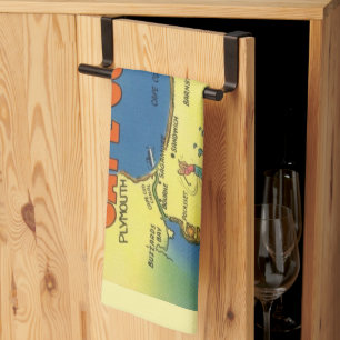 Grüße von der Cape Cod Karte Geschirrtuch