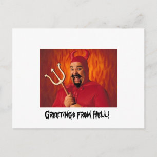 Grüße von der Hölle! Postkarte