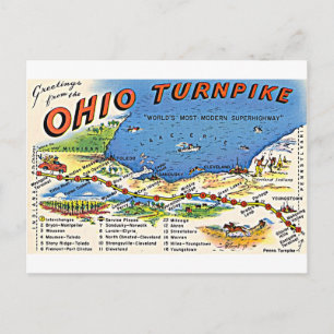 Grüße von der Ohio Turnpike-Postkarte Postkarte