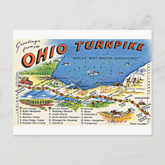 Grüße von der Ohio Turnpike-Postkarte Postkarte