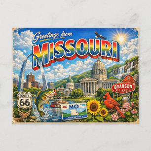 Grüße von der State Postkarte 