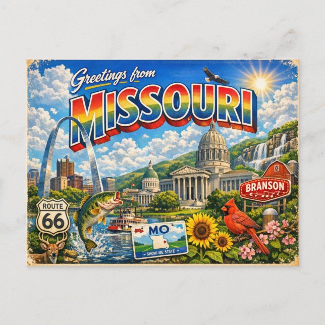 Grüße von der State Postkarte  (Vorderseite)