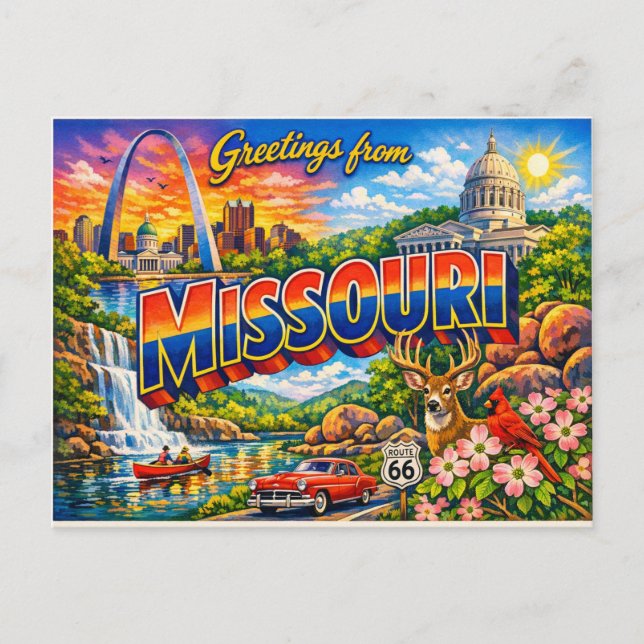 Grüße von der State-Postkarte  Postkarte (Vorderseite)