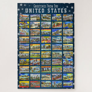 Grüße Von Der United States Postkarte Puzzle