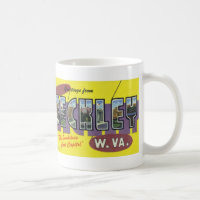 Grüße von der Vintagen Postkarten-Tasse Beckley WV