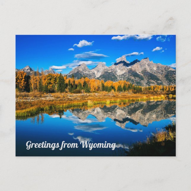 Grüße von der "Wyoming Postcard" Postkarte (Vorderseite)