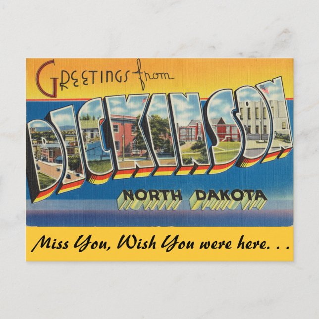 Grüße von Dickinson Postkarte (Vorderseite)