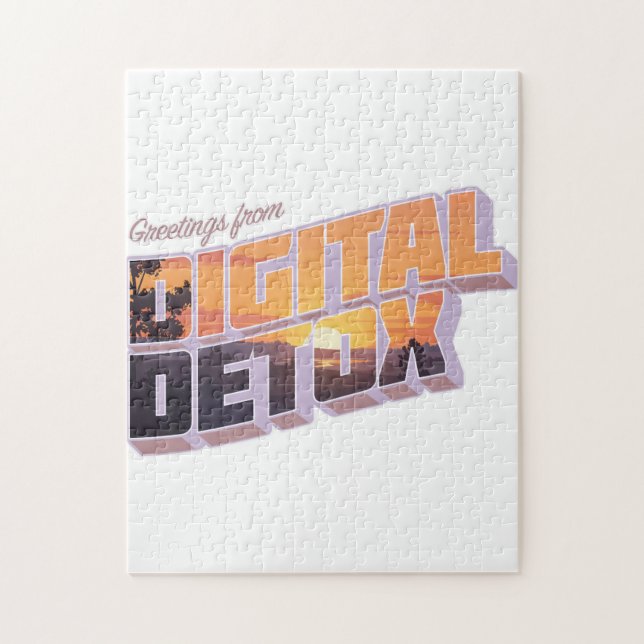 Grüße von Digital Detox Puzzle (Vertikal)