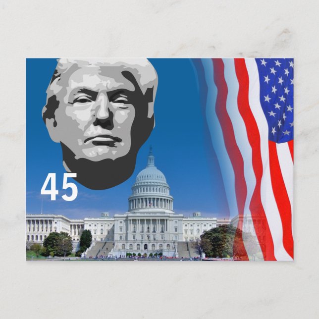 Grüße von... Donald Trump Postkarte (Vorderseite)