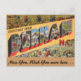 Grüße von Durham Postkarte