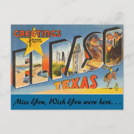Grüße von El Paso Postkarte