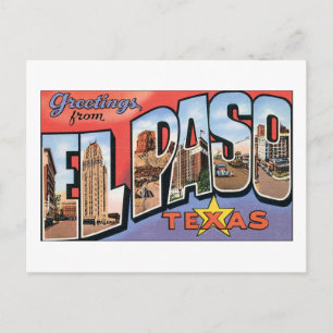 Grüße von El Paso Texas Postkarte