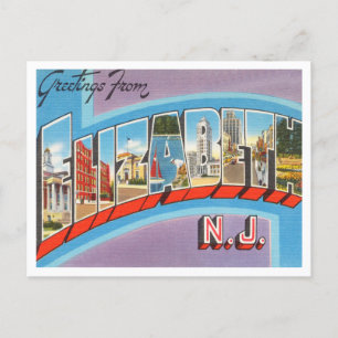 Grüße von Elizabeth, New Jersey Reise Postkarte