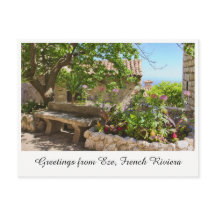 Grüße von Eze, Postkarte der französischen Riviera