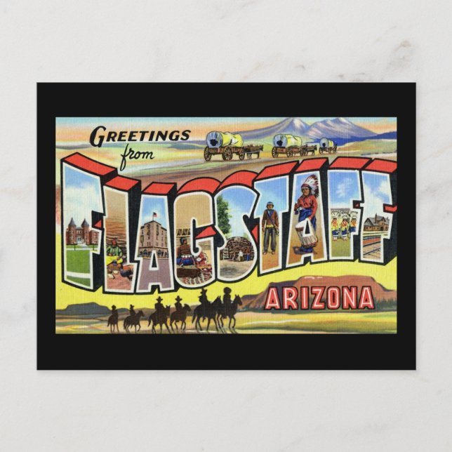 Grüße von Flagstaff Arizona Postkarte (Vorderseite)