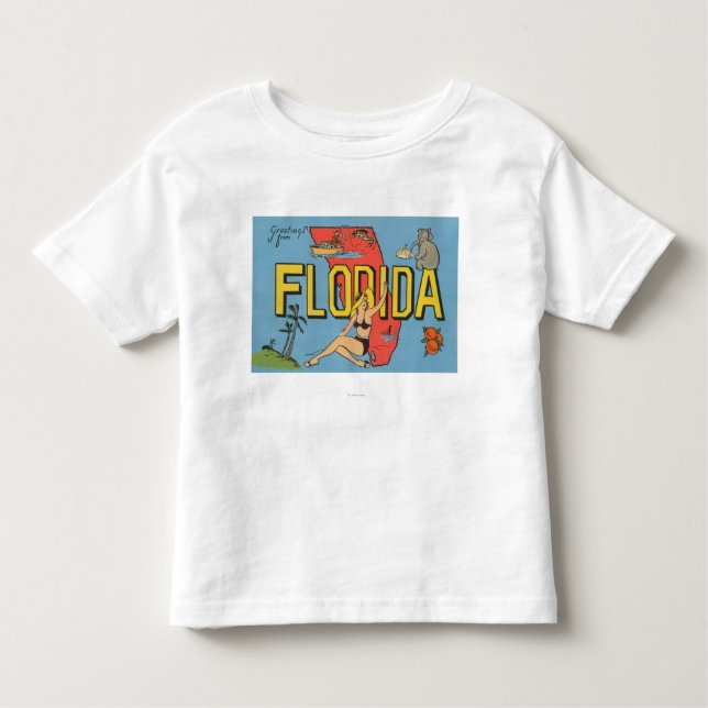 Grüße von Florida (blaues) Florida Kleinkind T-shirt (Vorderseite)