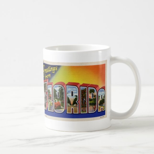 Grüße von Florida-Kaffee-Tasse 1 Kaffeetasse (Rechts)