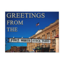 Grüße von Fort Worth Stockyards Fun Texas