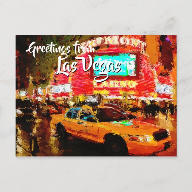 Grüße von Fremont Street Las Vegas   Postkarte (Vorderseite)