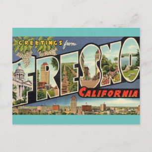 Grüße von Fresno Ca. Travel Postcard Postkarte