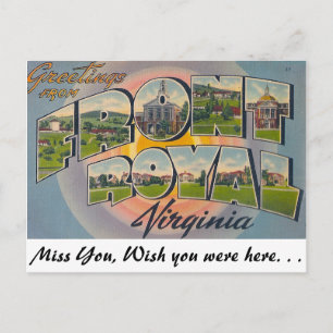 Grüße von Front Royal, Virginia Postkarte