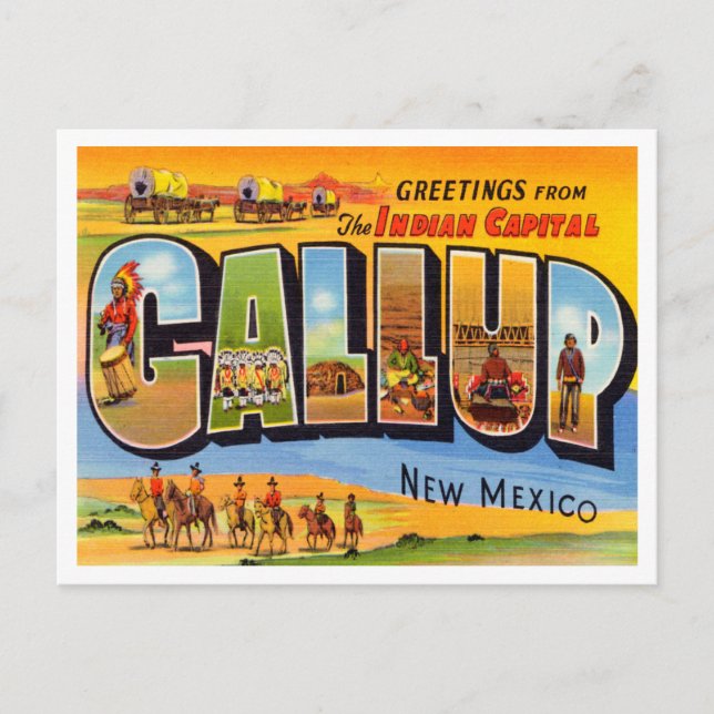 Grüße von Gallup, New Mexico Travel Postkarte (Vorderseite)