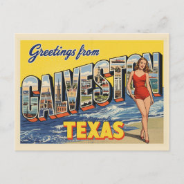Grüße von Galveston Texas Vintag Postkarte