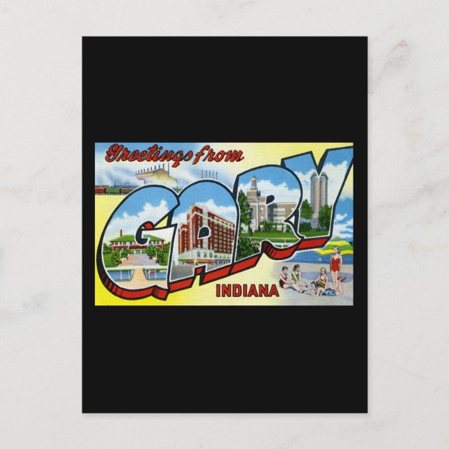 Grüße von Gary Indiana Postkarte (Vorderseite)