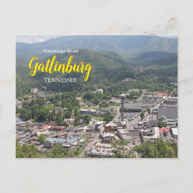 Grüße von Gatlinburg Tennessee Postkarte (Vorderseite)