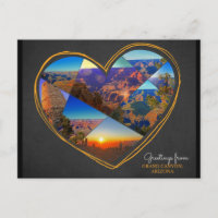 Grüße von Grand Canyon, Arizona, Kristall Postcard
