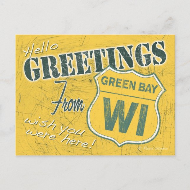 Grüße von Green Bay Wisconsin Postcard Postkarte (Vorderseite)