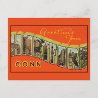 Grüße von Hartford Large Letter Postcard