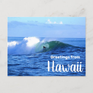 Grüße von Hawaii Surfer Postcard Postkarte