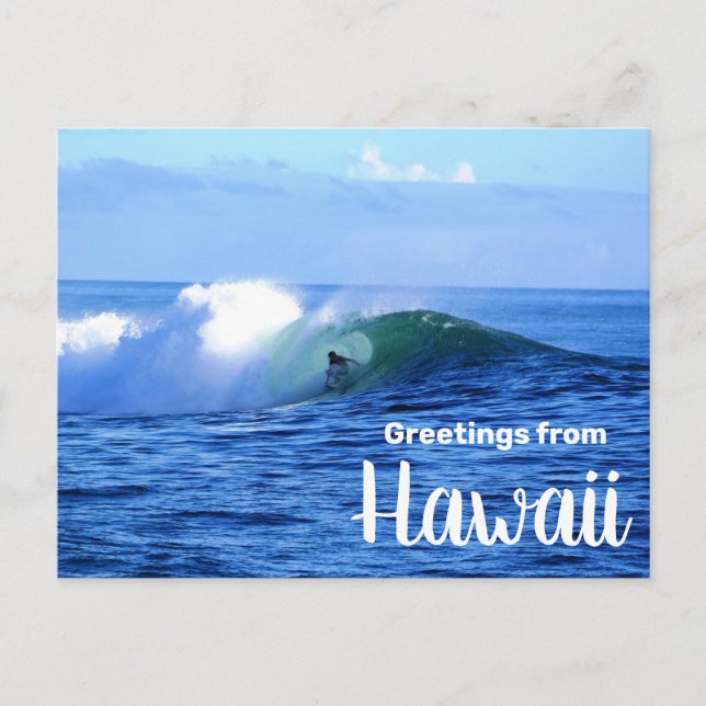 Grüße von Hawaii Surfer Postcard Postkarte (Vorderseite)