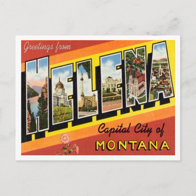 Grüße von Helena, Hauptstadt Stadt Montana Postkarte (Vorderseite)