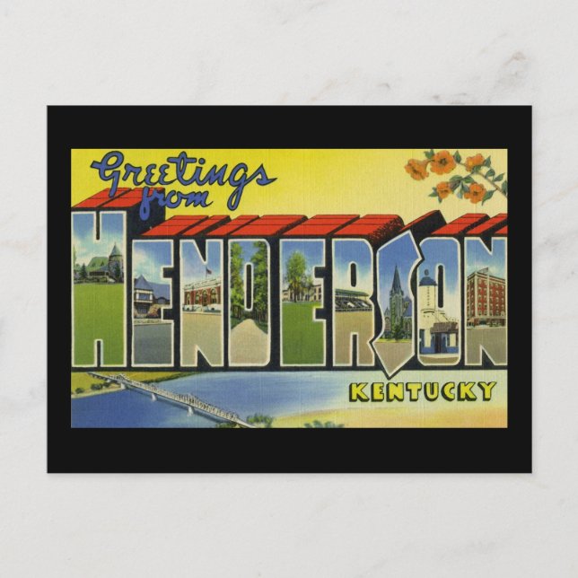 Grüße von Henderson Kentucky Postkarte (Vorderseite)