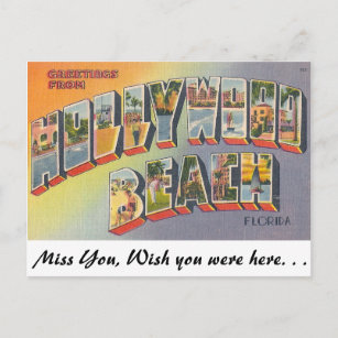 Grüße von Hollywood Beach, Florida Postkarte