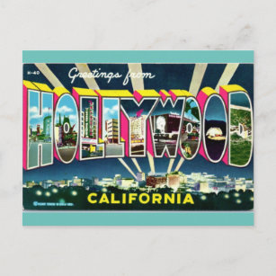 Grüße von Hollywood California Travel Postkarte