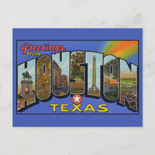 Grüße von Houston Texas Large Letter Postcard Postkarte