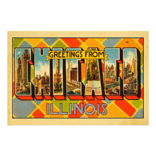 Grüße von Illinois Fotodruck