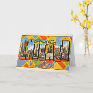 Grüße von Illinois Karte