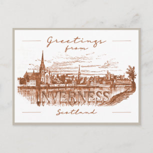 Grüße von Inverness, Schottland Travel Postcard Postkarte