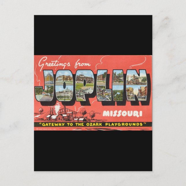 Grüße von Joplin Postkarte (Vorderseite)