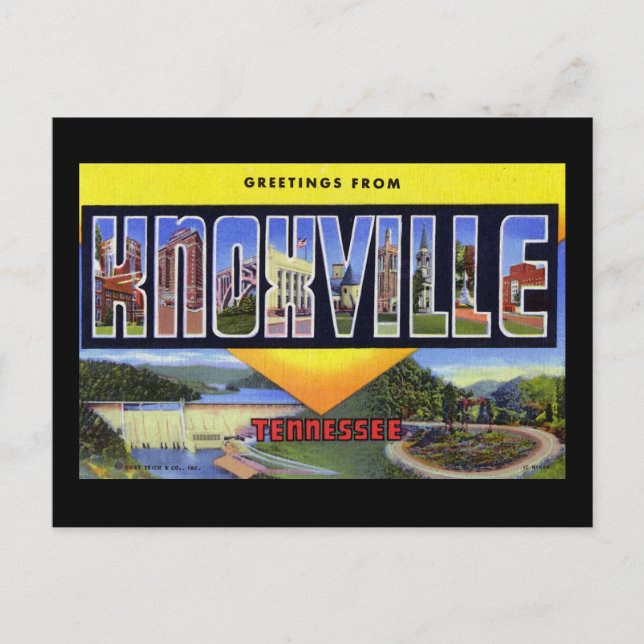Grüße von Knoxville Tennessee Postkarte (Vorderseite)
