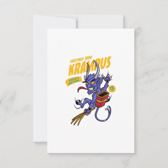 Grüße von Krampus Dankeskarte (Vorderseite)