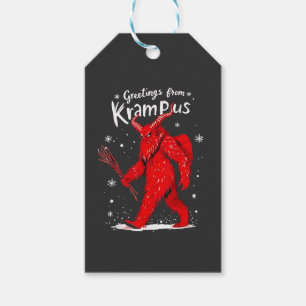 Grüße von Krampus Weihnachten  Geschenkanhänger