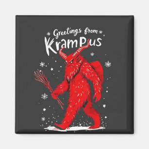 Grüße von Krampus Weihnachten Magnet